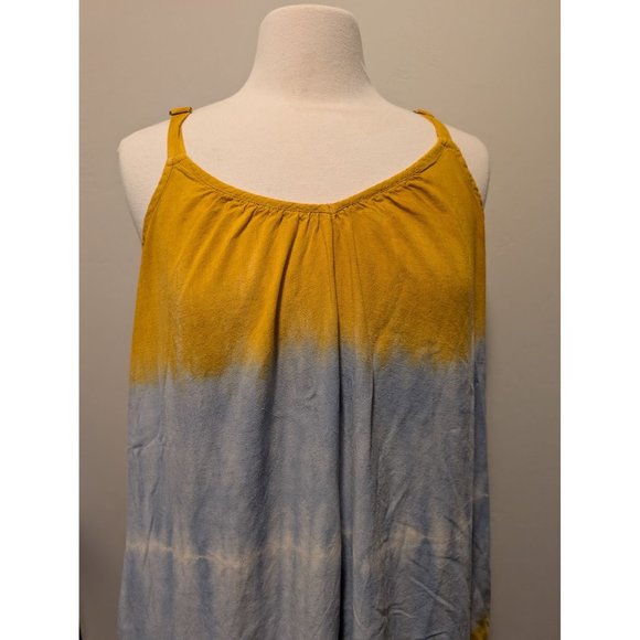 KNOX ROSE Tie Dye Maxi Dress Size Medium Linen Blend Beach Boho - Picture 2 of 6